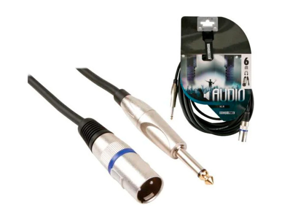 HQ Power Cabo Jack 6.35mm Macho Mono / Xlr Macho 1.5m HQ Power Cabo Jack 6.35mm Macho Mono / Xlr Macho 1.5m